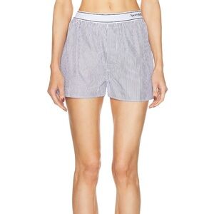 Sporty & Rich Navy Pinstripe Boxer Shorts